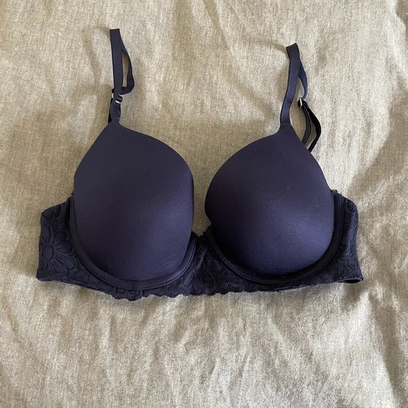 Aerie Real Sunnie Demi Push Up Lace Trim Bra - Picture 1 of 2